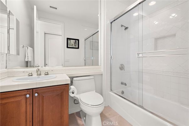 Bathroom, Glass Shower, Interior, Recessed Lighting, Tile Countertops