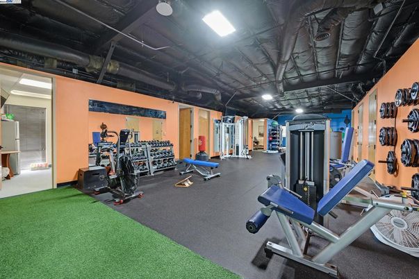 Fitness Equipment, Gym, Interior, Recessed Lighting
