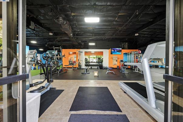 Fitness Equipment, Gym, Interior, Recessed Lighting