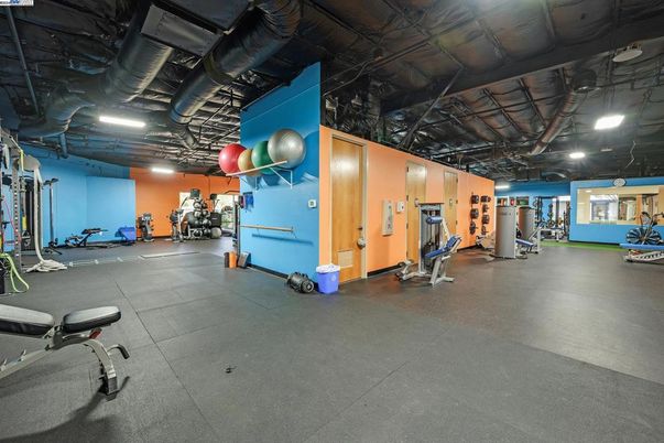 Fitness Equipment, Gym, Interior, Recessed Lighting