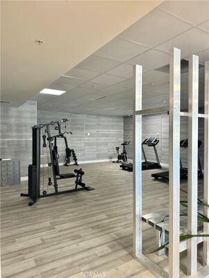 Fitness Equipment, Interior, Recessed Lighting, Wood Texture Flooring
