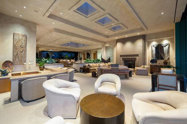 Fireplace, Interior, Living room, Recessed Lighting