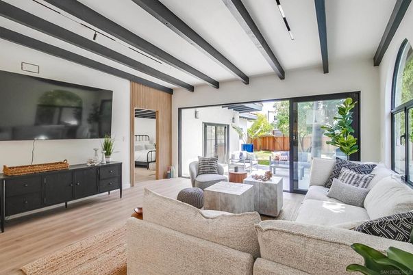 Interior, Living room, Wooden Beams, Wood Texture Flooring