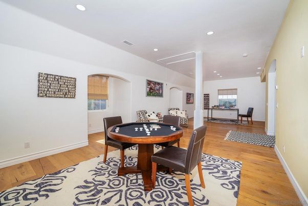 Game Room, Interior, Recessed Lighting, Wood Texture Flooring