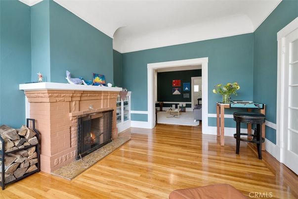 Fireplace, Interior, Wood Texture Flooring