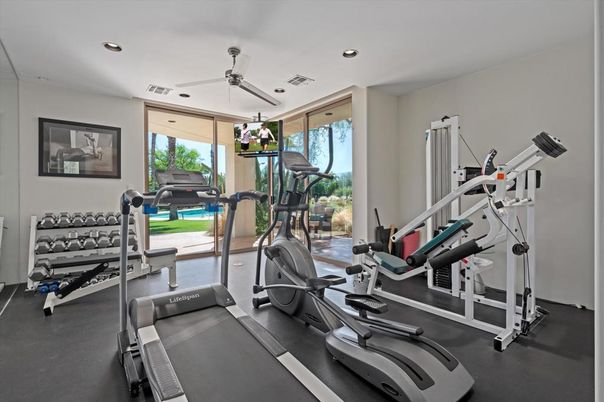 Fitness Equipment, Gym, Interior, Recessed Lighting