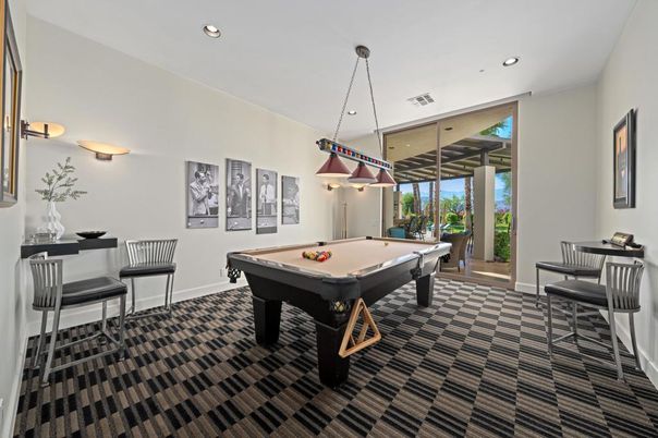 Billiard Table, Game Room, Interior, Pendant Lights, Recessed Lighting