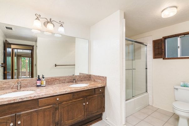 Bathroom, Dual Sink Vanities, Glass Shower, Interior