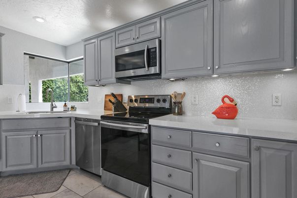 Interior, Kitchen, Recessed Lighting, Stainless Steel Appliances