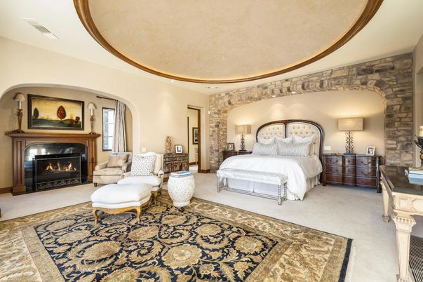 Bedroom, Fireplace, Interior