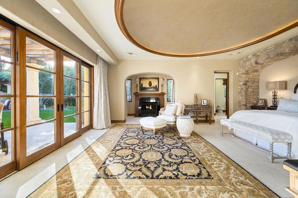 Bedroom, Fireplace, Interior, Recessed Lighting
