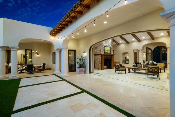 Backyard, Exterior, Fireplace