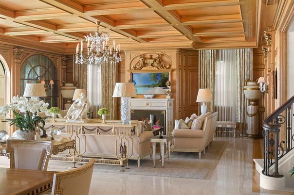 Chandelier, Fireplace, Interior, Living room, Wooden Beams, Wooden Ceilings, Wooden Walls
