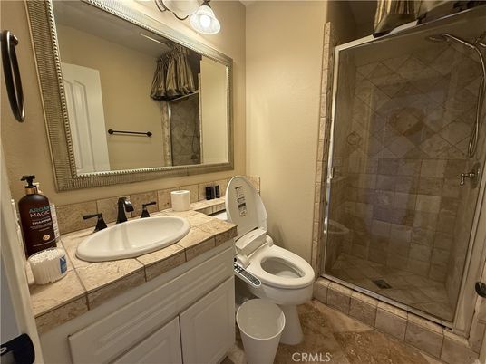 Bathroom, Glass Shower, Interior, Tile Countertops