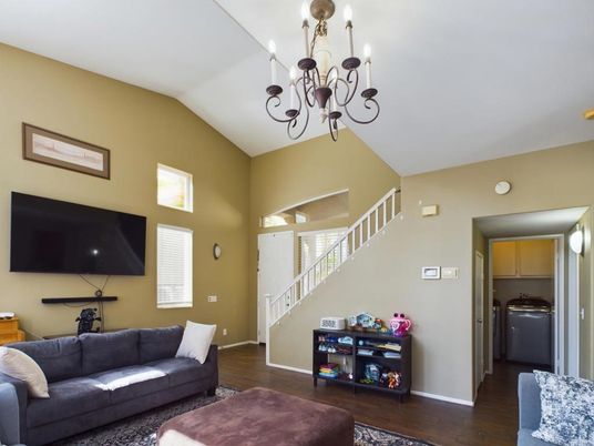 Chandelier, Interior, Living room, Wood Texture Flooring