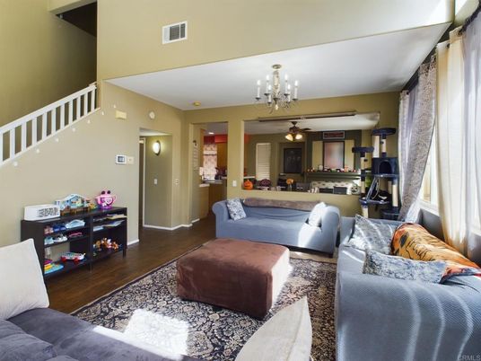 Chandelier, Interior, Living room, Wood Texture Flooring