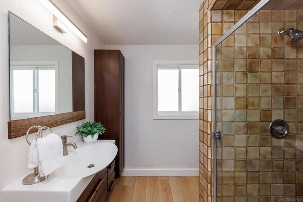 Bathroom, Interior, Wood Texture Flooring