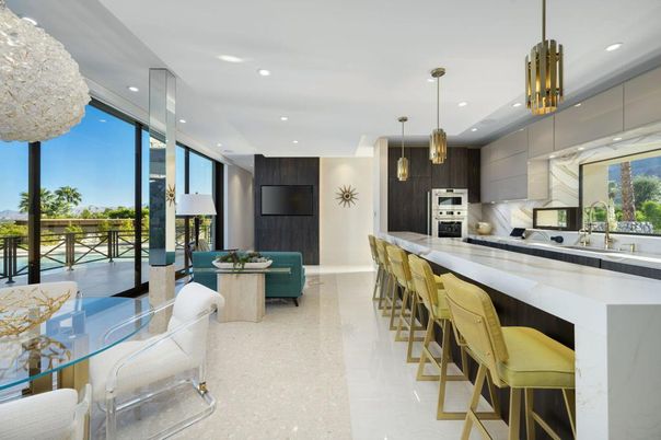 Dining room, Interior, Kitchen, Living room, Pendant Lights, Recessed Lighting, Stainless Steel Appliances