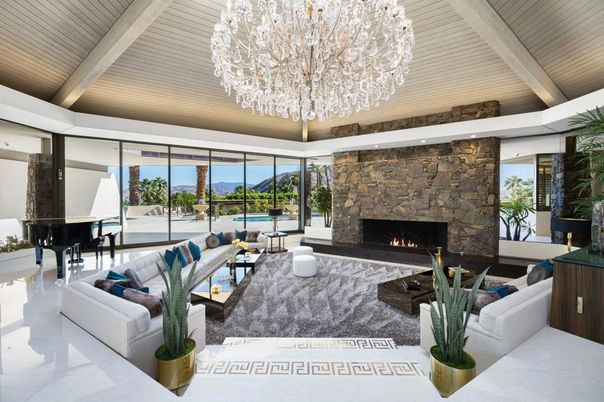 Chandelier, Fireplace, Interior, Living room, Piano