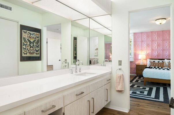 Bathroom, Interior, Wood Texture Flooring