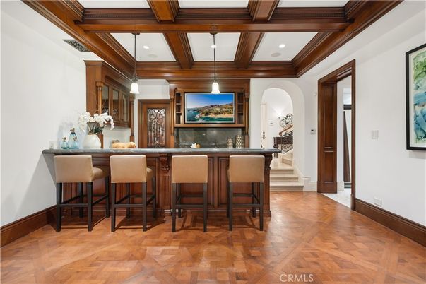 Interior, Recessed Lighting, Wooden Beams, Wood Texture Flooring