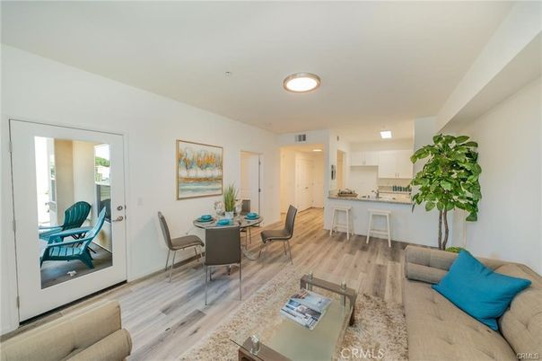 Dining room, Interior, Kitchen, Living room, Recessed Lighting, Wood Texture Flooring