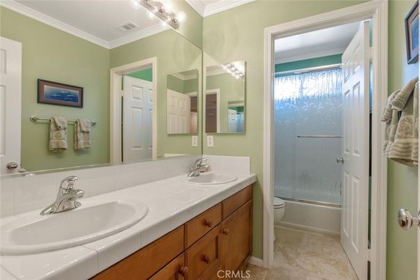 Bathroom, Dual Sink Vanities, Glass Shower, Interior, Tile Countertops