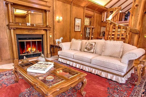 Fireplace, Interior, Living room, Wooden Walls