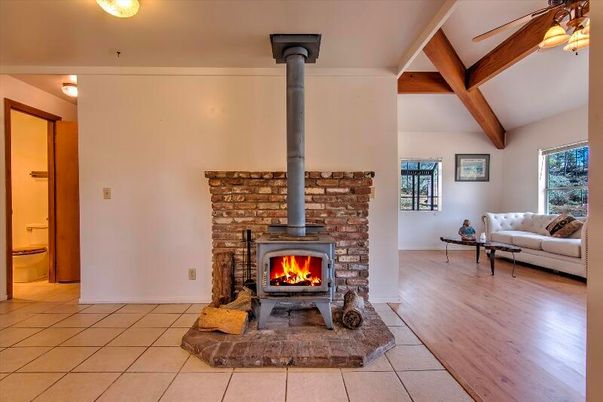Fireplace, Interior, Living room, Wooden Beams, Wood Texture Flooring