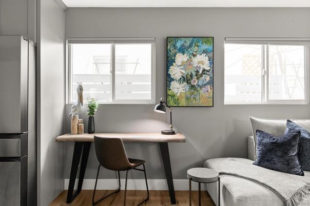 Home Office, Interior, Wood Texture Flooring