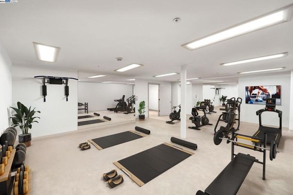 Fitness Equipment, Interior, Recessed Lighting