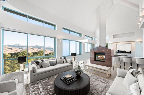 Dining room, Fireplace, Interior, Living room