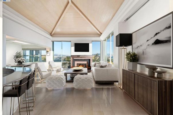 Fireplace, Interior, Living room, Wooden Ceilings