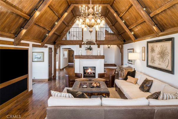 Chandelier, Fireplace, Interior, Living room, Wooden Beams, Wooden Ceilings, Wood Texture Flooring