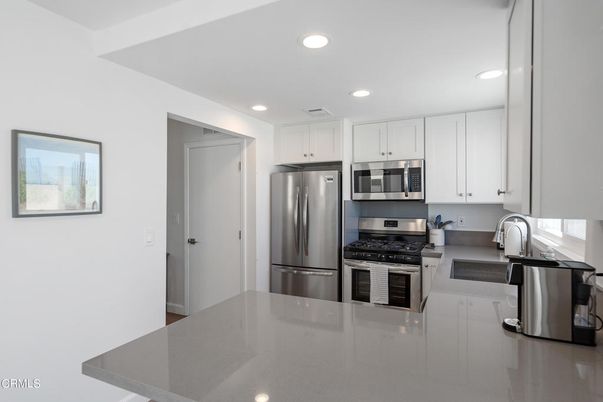 Interior, Kitchen, Recessed Lighting, Stainless Steel Appliances
