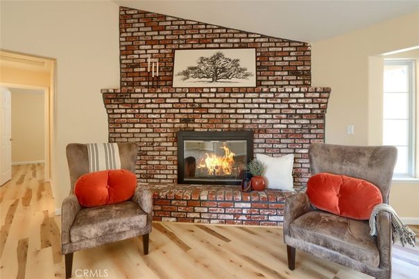 Fireplace, Interior, Stone Walls, Wood Texture Flooring