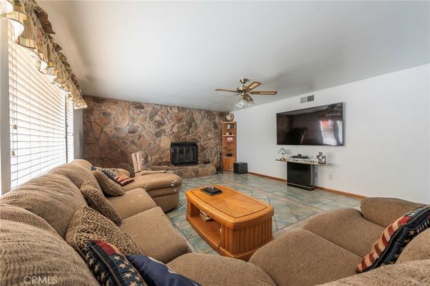 Fireplace, Interior, Living room, Stone Walls