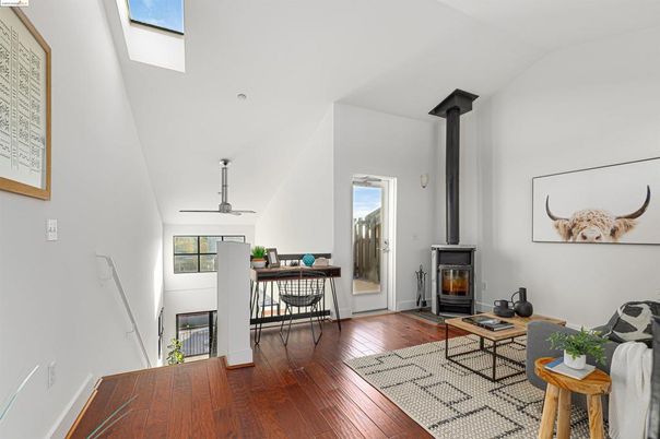 Fireplace, Home Office, Interior, Wood Texture Flooring