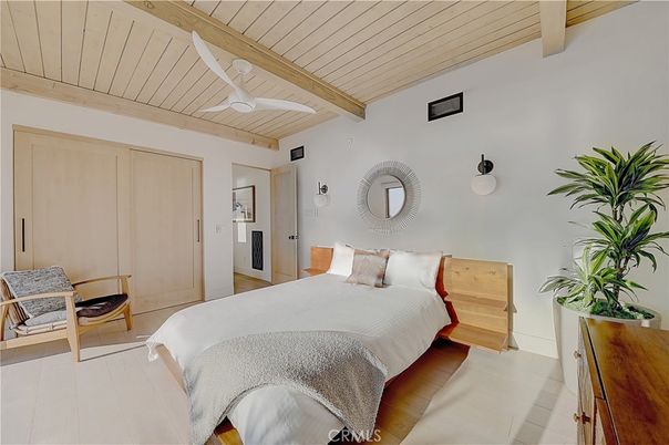 Bedroom, Interior, Wooden Beams, Wood Texture Flooring