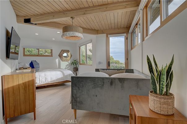 Bedroom, Interior, Recessed Lighting, Wooden Beams, Wooden Ceilings, Wood Texture Flooring