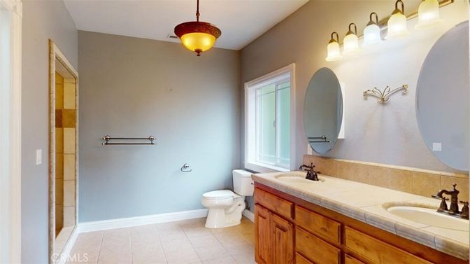 Bathroom, Dual Sink Vanities, Interior, Tile Countertops