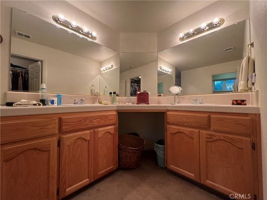 Bathroom, Dual Sink Vanities, Interior, Tile Countertops