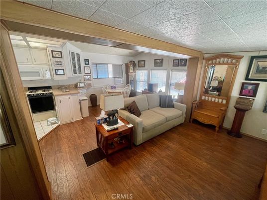 Dining room, Interior, Kitchen, Living room, Stainless Steel Appliances, Wood Texture Flooring