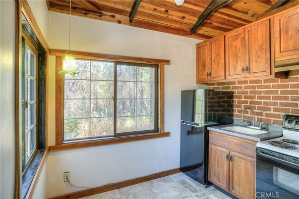 Interior, Kitchen, Pendant Lights, Stone Walls, Wooden Beams, Wooden Ceilings