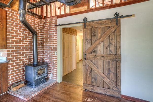 Fireplace, Interior, Stone Walls, Wood Texture Flooring