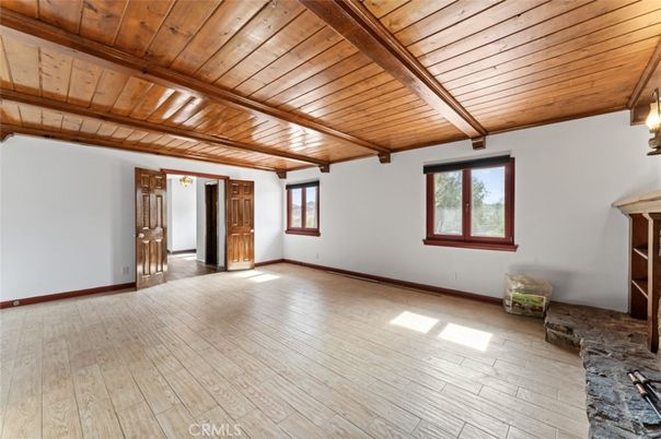 Empty room, Interior, Wooden Beams, Wooden Ceilings, Wood Texture Flooring