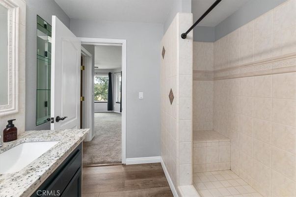 Bathroom, Interior, Wood Texture Flooring