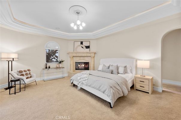Bedroom, Fireplace, Interior