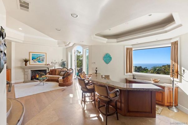 Fireplace, Interior, Living room, Recessed Lighting, Water