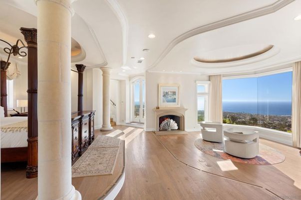 Fireplace, Interior, Recessed Lighting, Water, Wood Texture Flooring